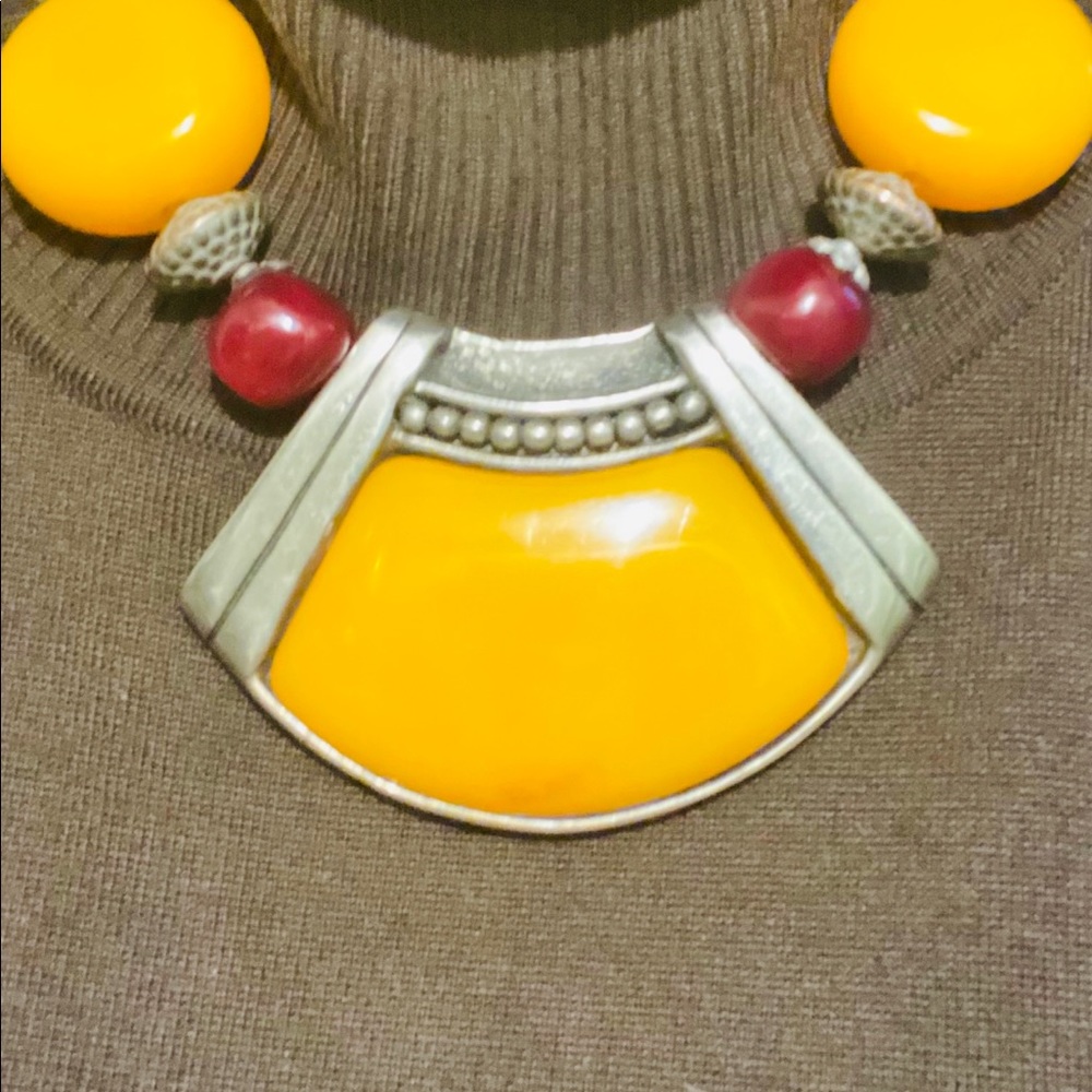 African inspired neckpiece.